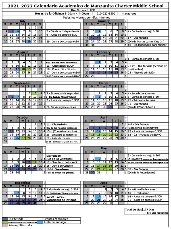 2021 - 2022 Manzanita Charter School Calendar10241024_2